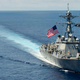 The American Arleigh Burke-class destroyer USS Kidd transits the South China Sea in July 2014. Photo credit: US Navy